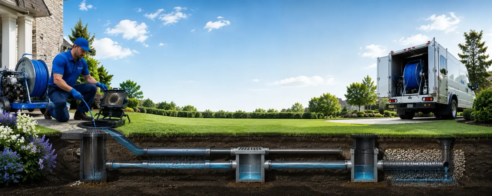 Outdoor drain cleaning information for Walpole, MA